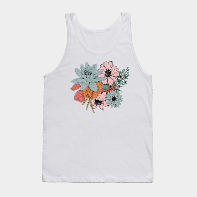 Boho Wildflowers Floral Nature, Botanical, Plant Lover Tank Top by MichaelStores